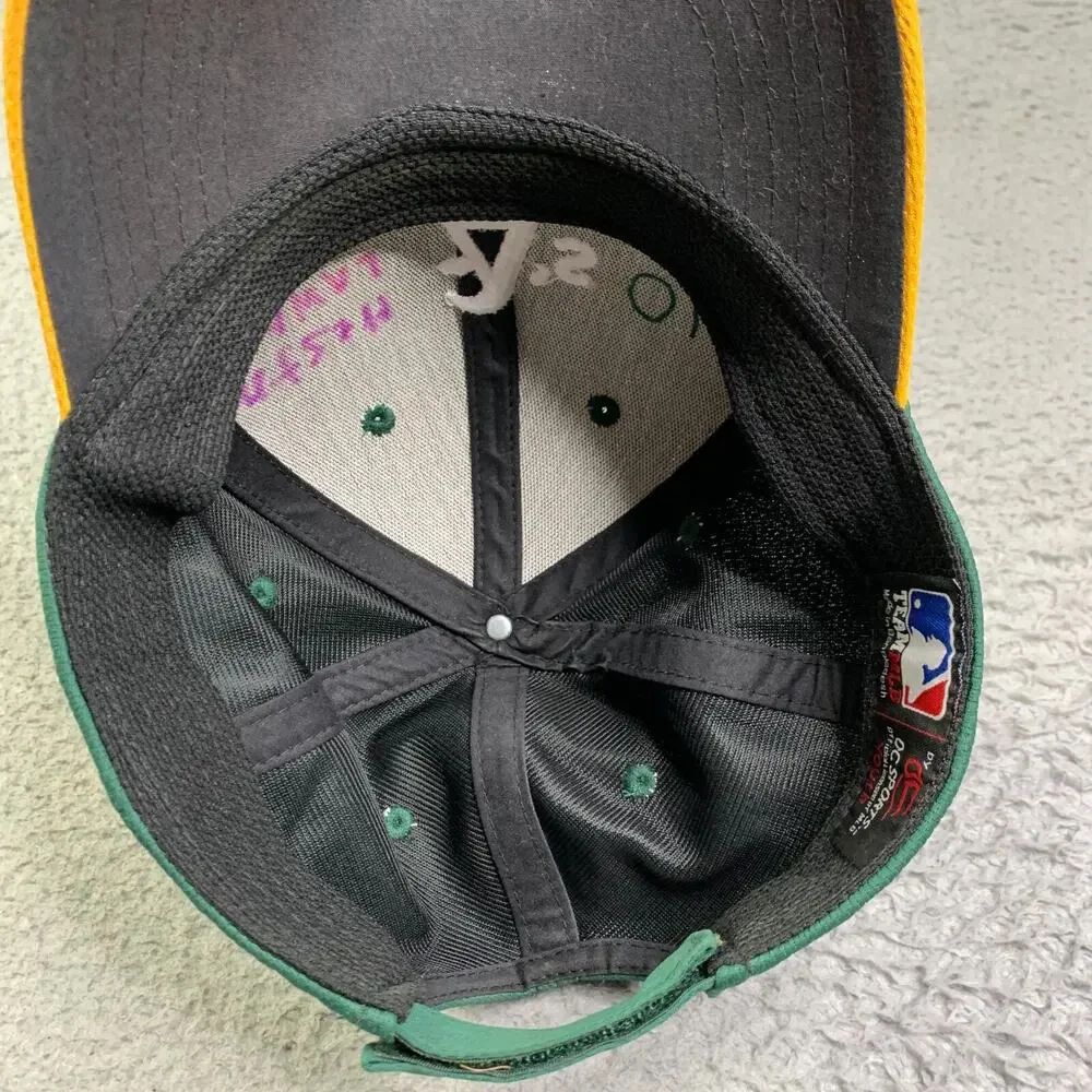 Oakland A's Athletics Baseball Hat Youth Team MLB Strap Back Green Adjustable